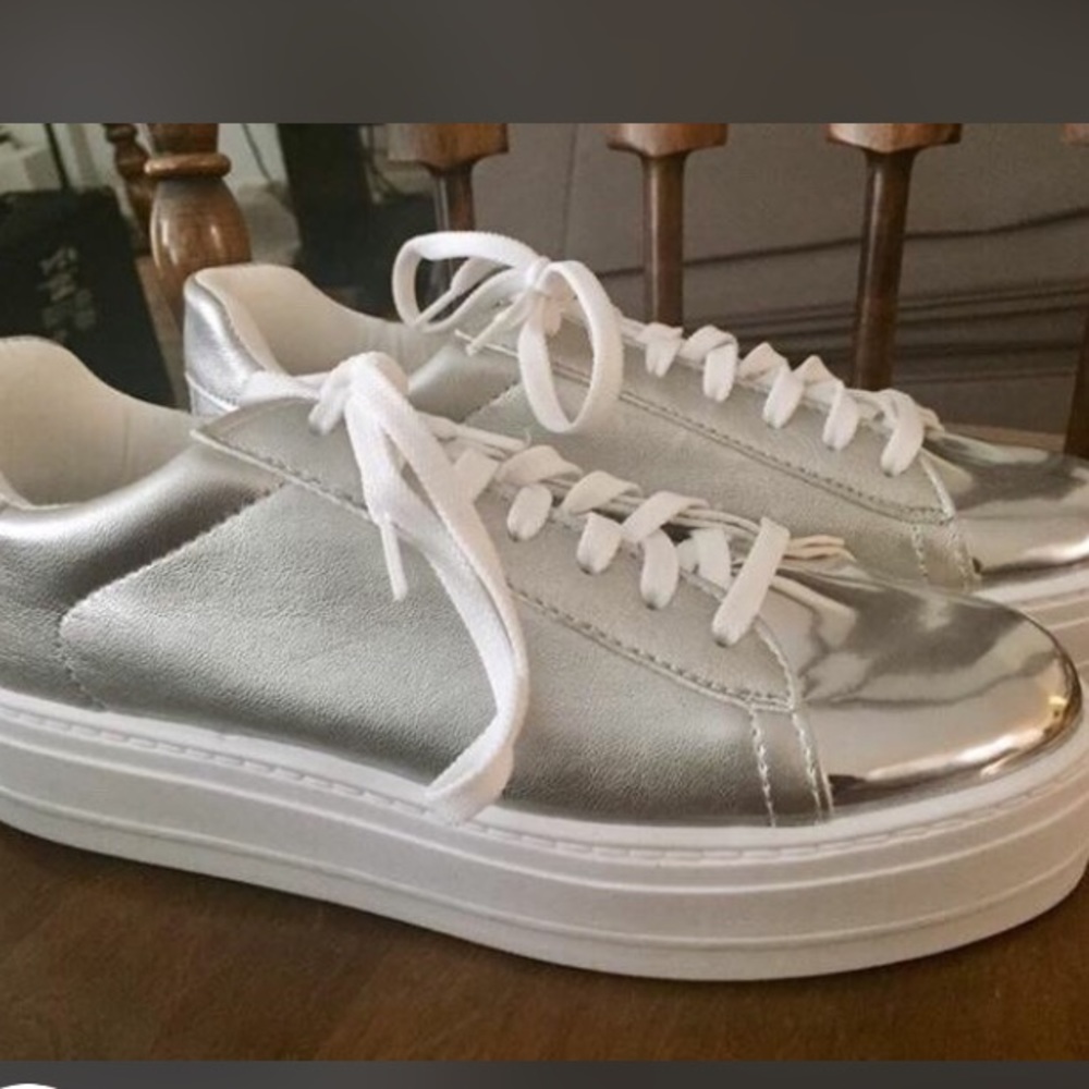 ASOS Size 8 Platform Shiny Sneakers